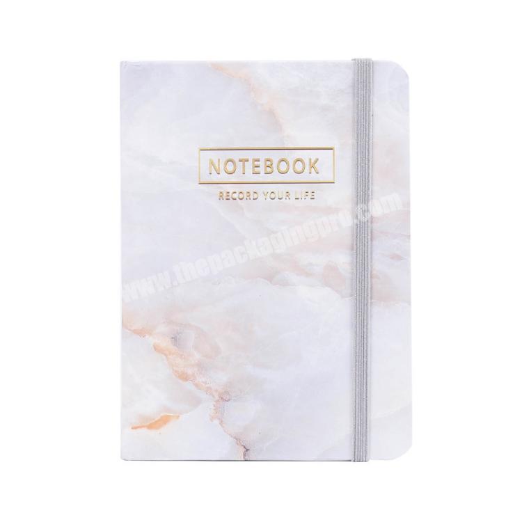 Dongguan factory Hot Custom Loose-Leaf Wire-O Bound White Marble Cover Refillable Notebook
