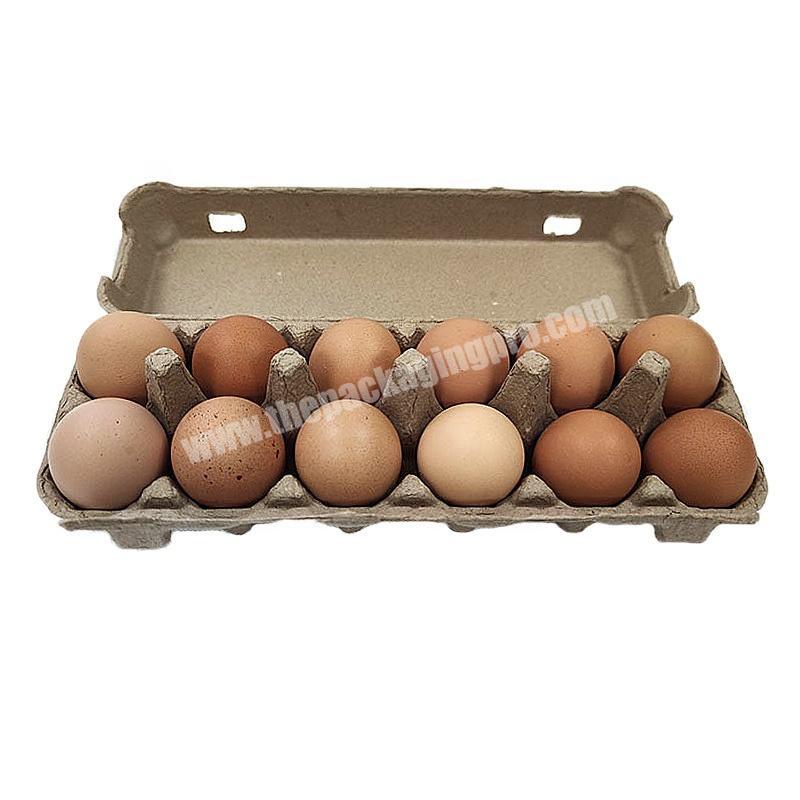 Eco Friendly Egg Packaging Boxes Carton Paper Mache Biodegradable Recycled Molded Pulp Box Paper Egg Tart Tray