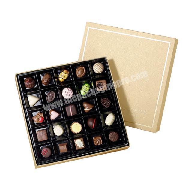 Eco Friendly Gold Foil Custom Logo Premium Luxury Rigid Cardboard Paper Packaging Gift Bar Chocolate Box