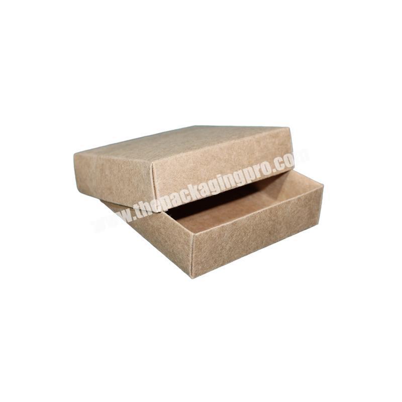 Eco Friendly Kraft Paper Board Square Gift Box Packaging Custom