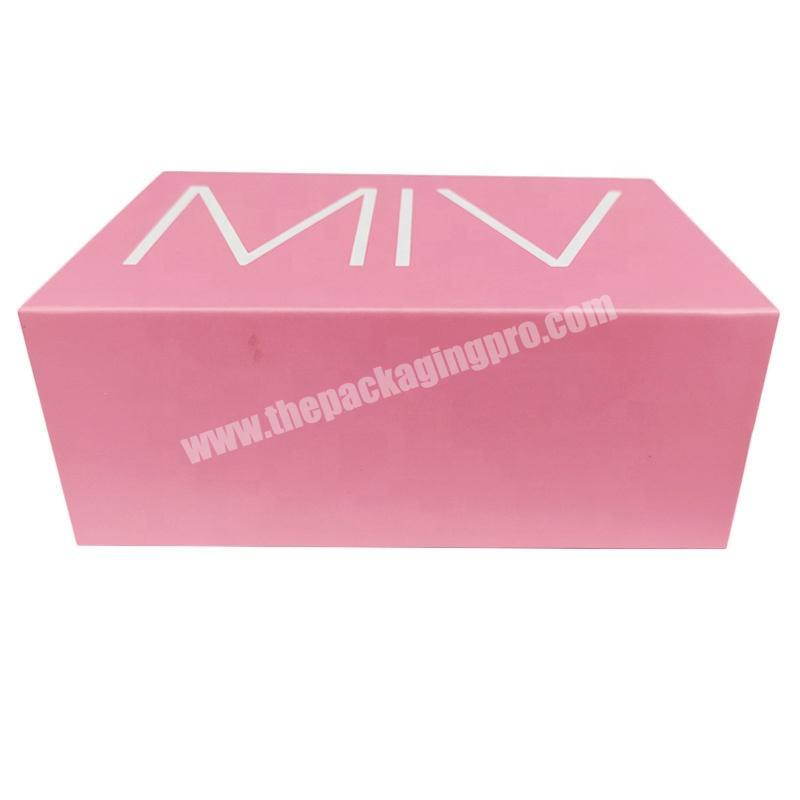 Eco White Gold Wedding Favor Square Rigid Cardboard Shoulder Gift Neck Box Package
