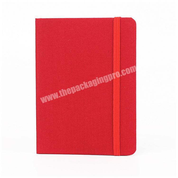 Eco friendly paper planner with elastic strap custom design your own hardcover notebook