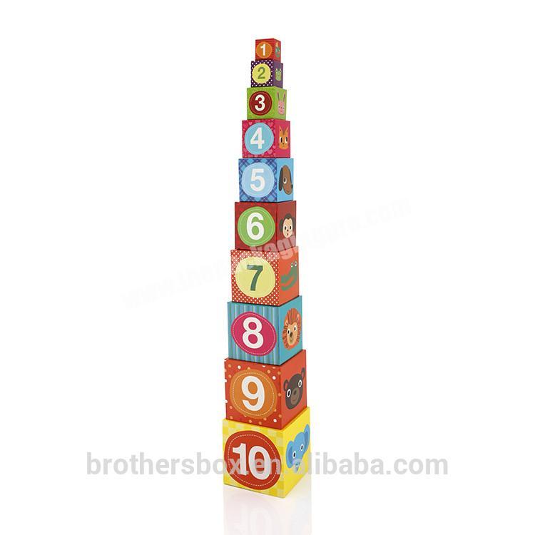 Educational toys Paper Cardboard stacking blocks for kids