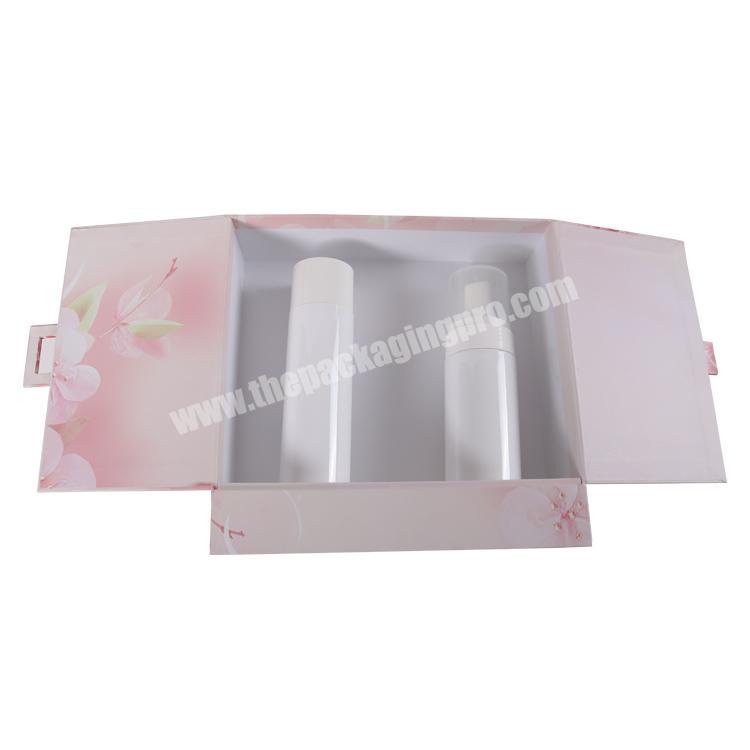 Exquisite Design Pink Skin Care Cream Bottle Paper Packaging Cosmetic Gift Box