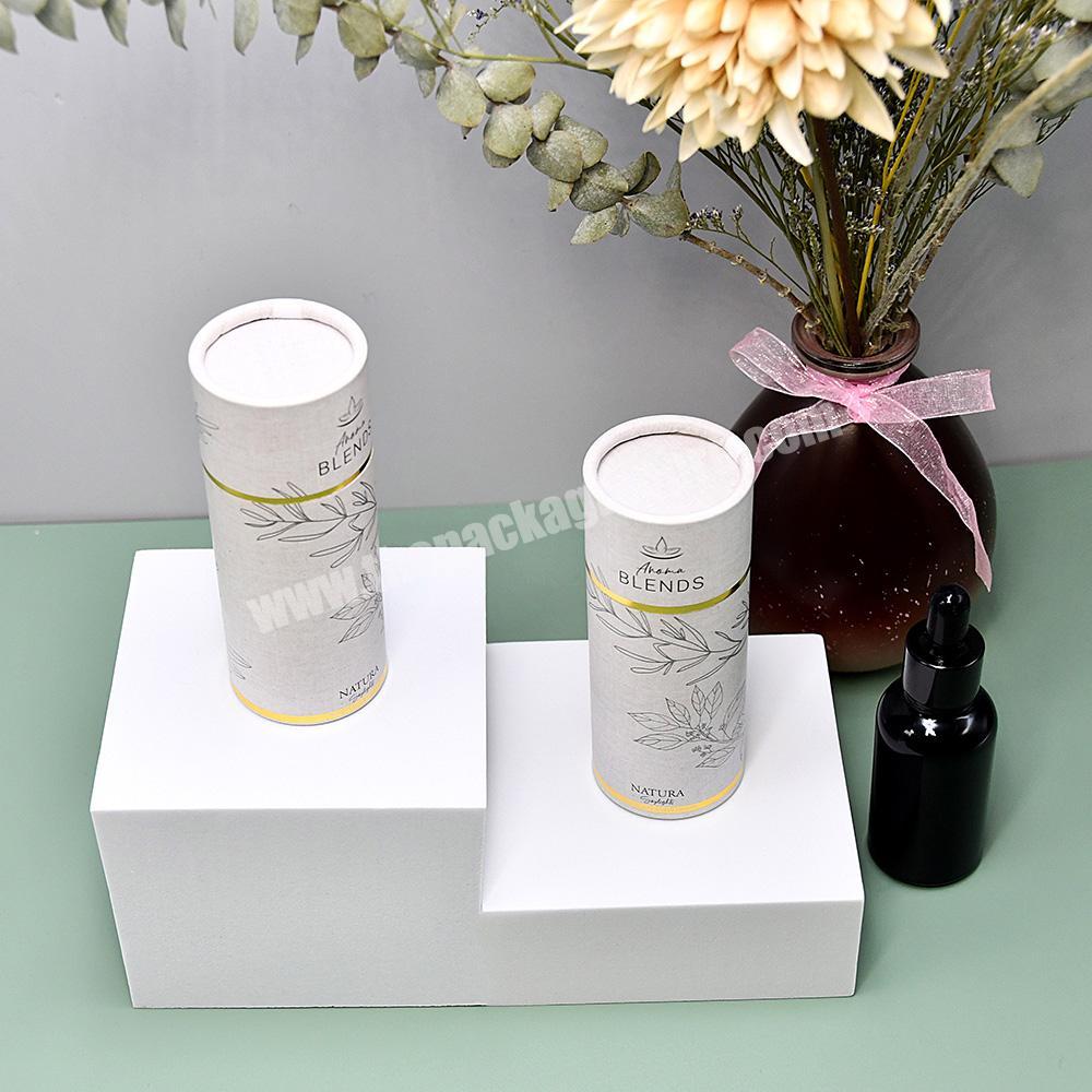 Factory Custom Design Round Cylinder Small Packaging Gift Box Recycle essential oil Paper Tube