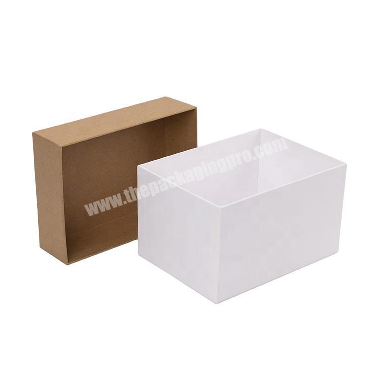 Fashion Brown Special Kraft Paper Gift Box Lid And Base Cardboard Paper Package Box For Gifts Products Packaging