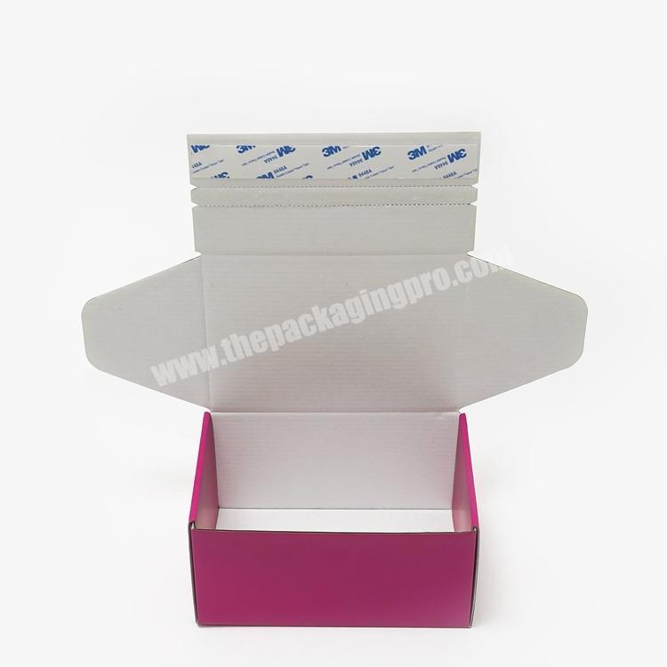 personalize Flat Folding Shipping box Self Adhesive Tape Mailer Box Perforated Tear Strip Self Seal Postal Mailing Box with Custom Logo