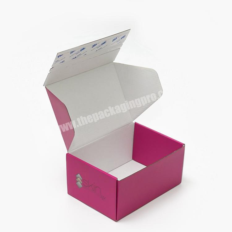 custom Flat Folding Shipping box Self Adhesive Tape Mailer Box Perforated Tear Strip Self Seal Postal Mailing Box with Custom Logo 