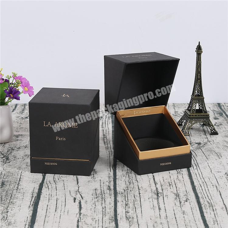 Foam Insert Black Cardboard Perfume Packaging Box
