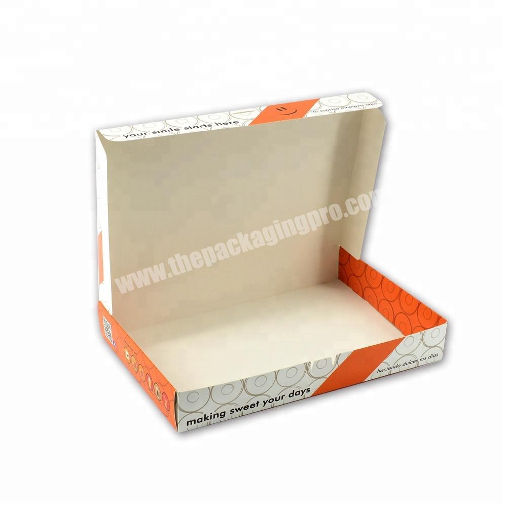 Folding  Flat Cardboard Cookie Sweet Box Packaging Custom Print Shipping Party Dessert Donut Paper Box