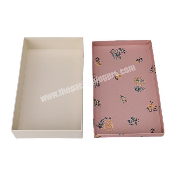 Free Design Custom Logo Corrugated Present Underwear Rigid Lid and Base Paper Box
