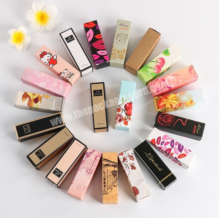 Full Colors Custom Design Eco Friendly Cosmetic Lip Gloss Box Lipstick Paper Packaging Box
