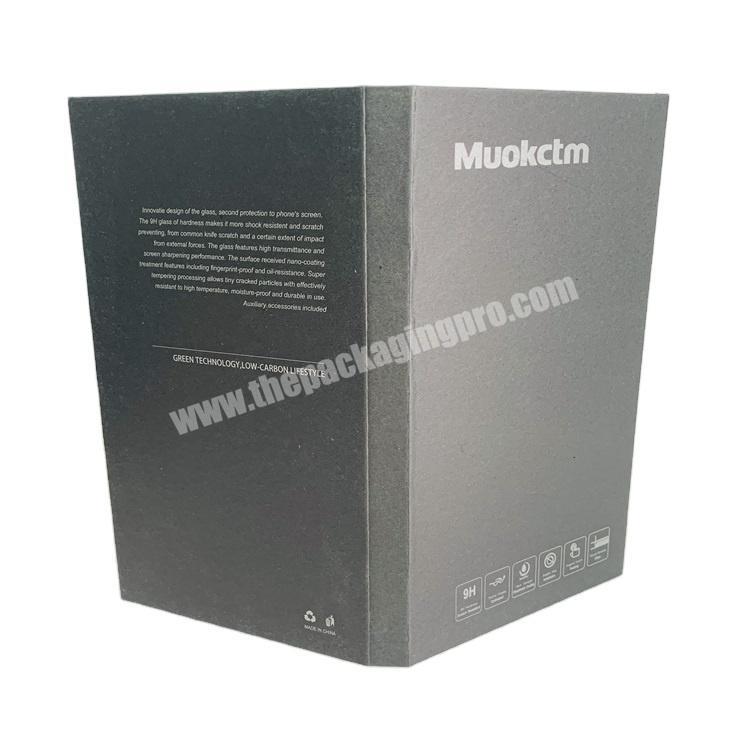 Good quality factory directly tempered glass paper box packaging for screen protector