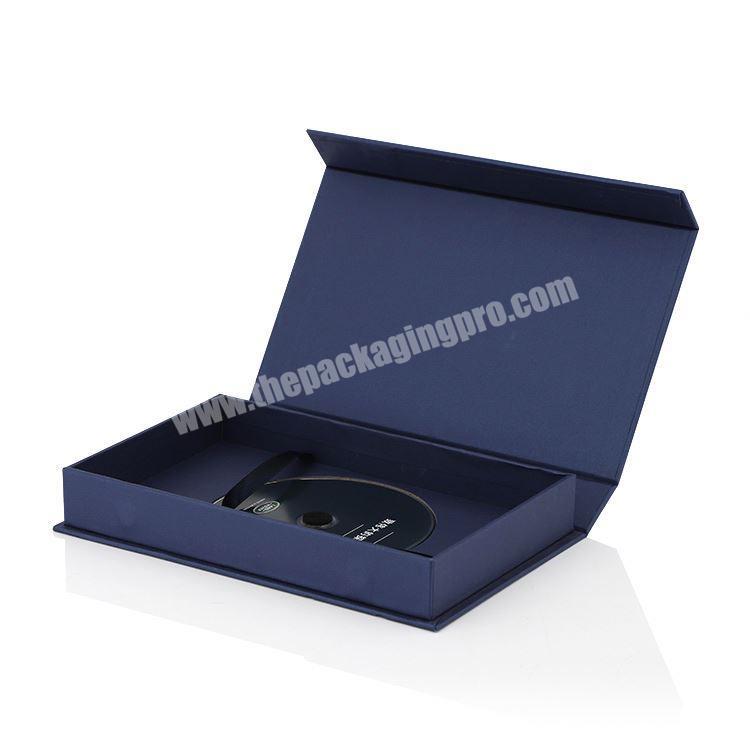 Handmade Rigid Cardboard CD Box set packaging Luxury Custom Magnetic Gift Box