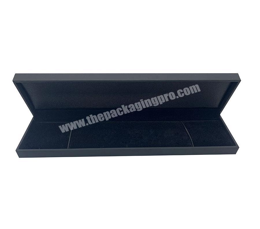 High Grade Black Fancy Paper Velvet Necklace Box
