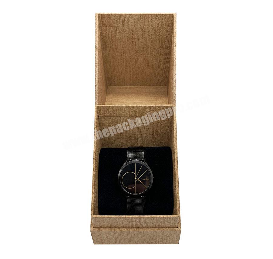 High Grade Custom Logo Fancy Paper Wooden Watch Storage Box For Jewelry Package