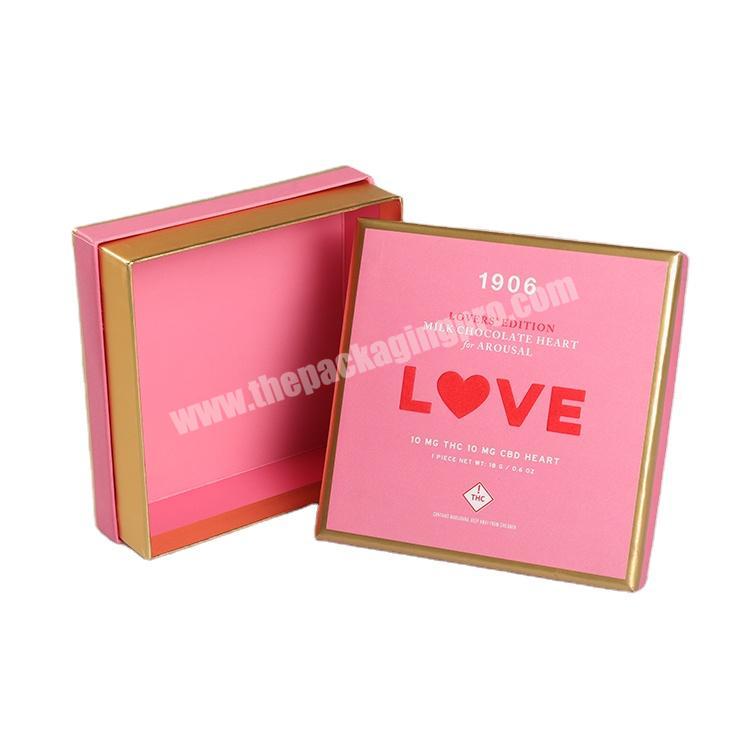 High Quality Pink Chocolate Eco Friendly Certified Paper Gift Packaging
