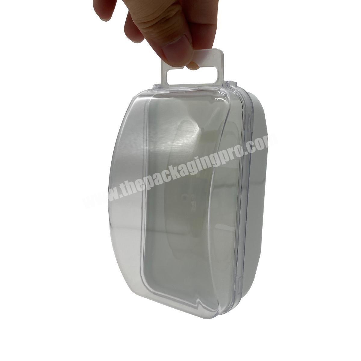 High Quality Transparent White Oblate Plastic  Watch Gift Box