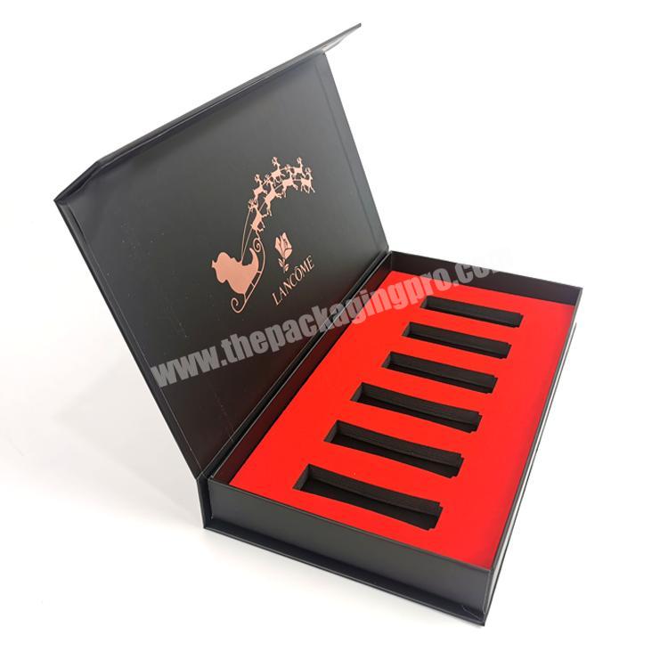 High quality wholesale magnetic closure custom logo black paper packaging gift foldable boxes