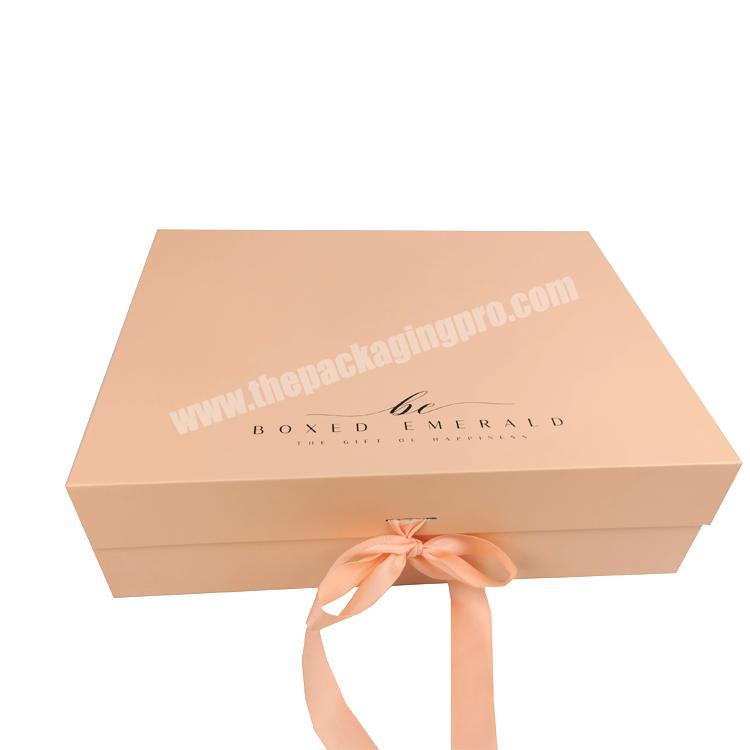 Hot Sale Custom Pink Color Printed Fashion gift Set Cosmetic  Magnetic Packaging Box