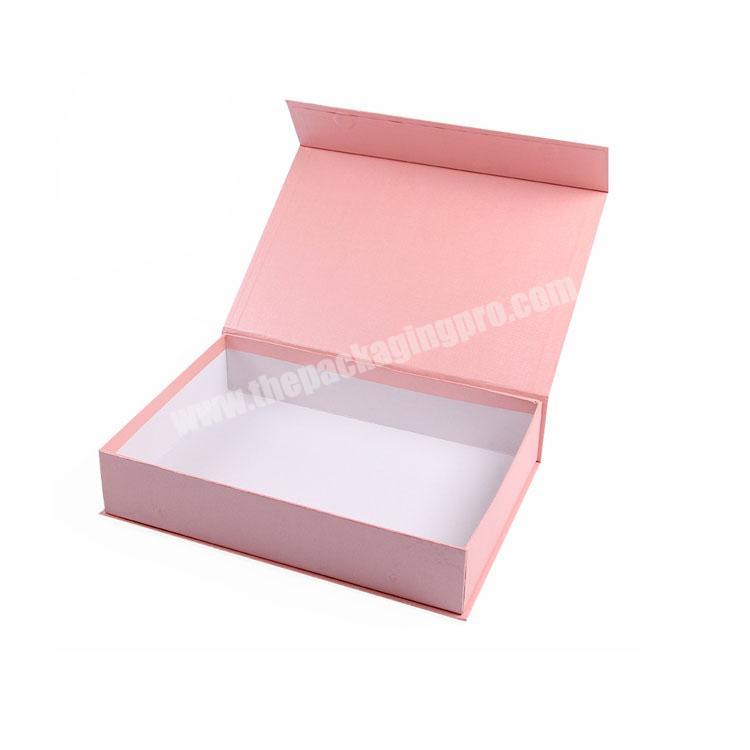 Hot Selling Custom Logo Pink Paper Magnetic Gift Folding Box