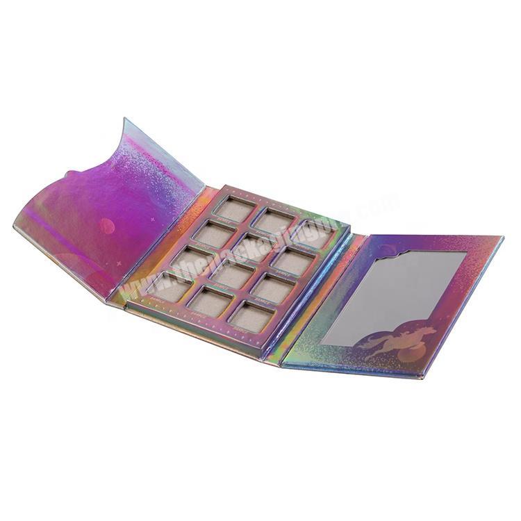 Laser Paper Tri-fold Eyeshadow Palette Custom Paperboard Packaging Luxury Makeup Gift Box