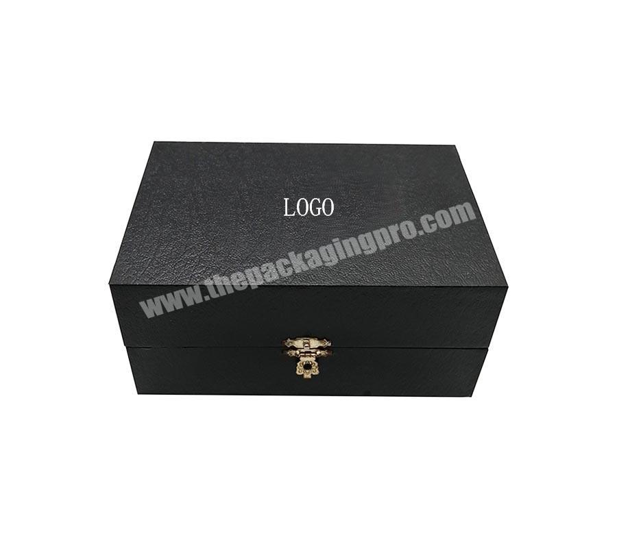 Luxury Black Cardboard Necklace Jewelry Box Packaging Paper Luxury