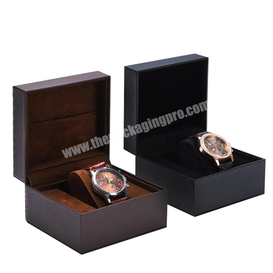 Luxury Black PU Leather Watch Packaging Box
