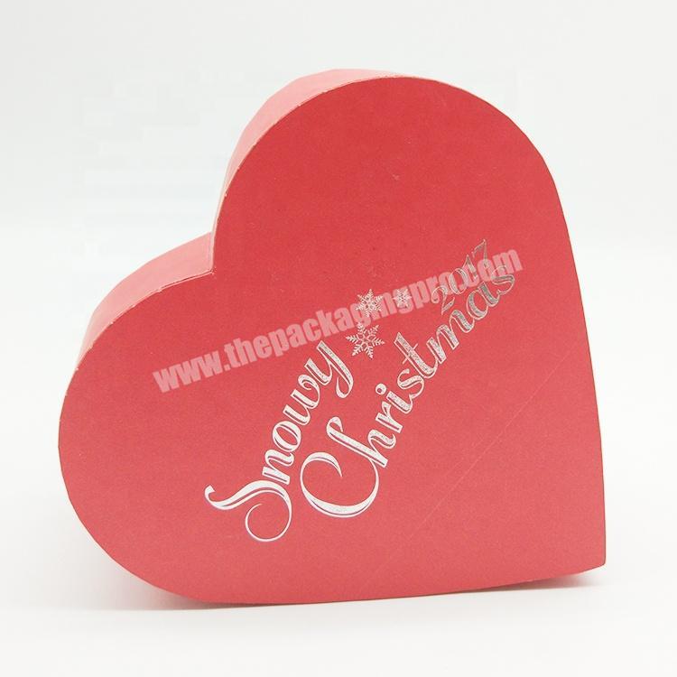 Luxury Custom Logo Food Grade Heart Shaped Rigid Cardboard Gift Packaging Paper Sweet Box