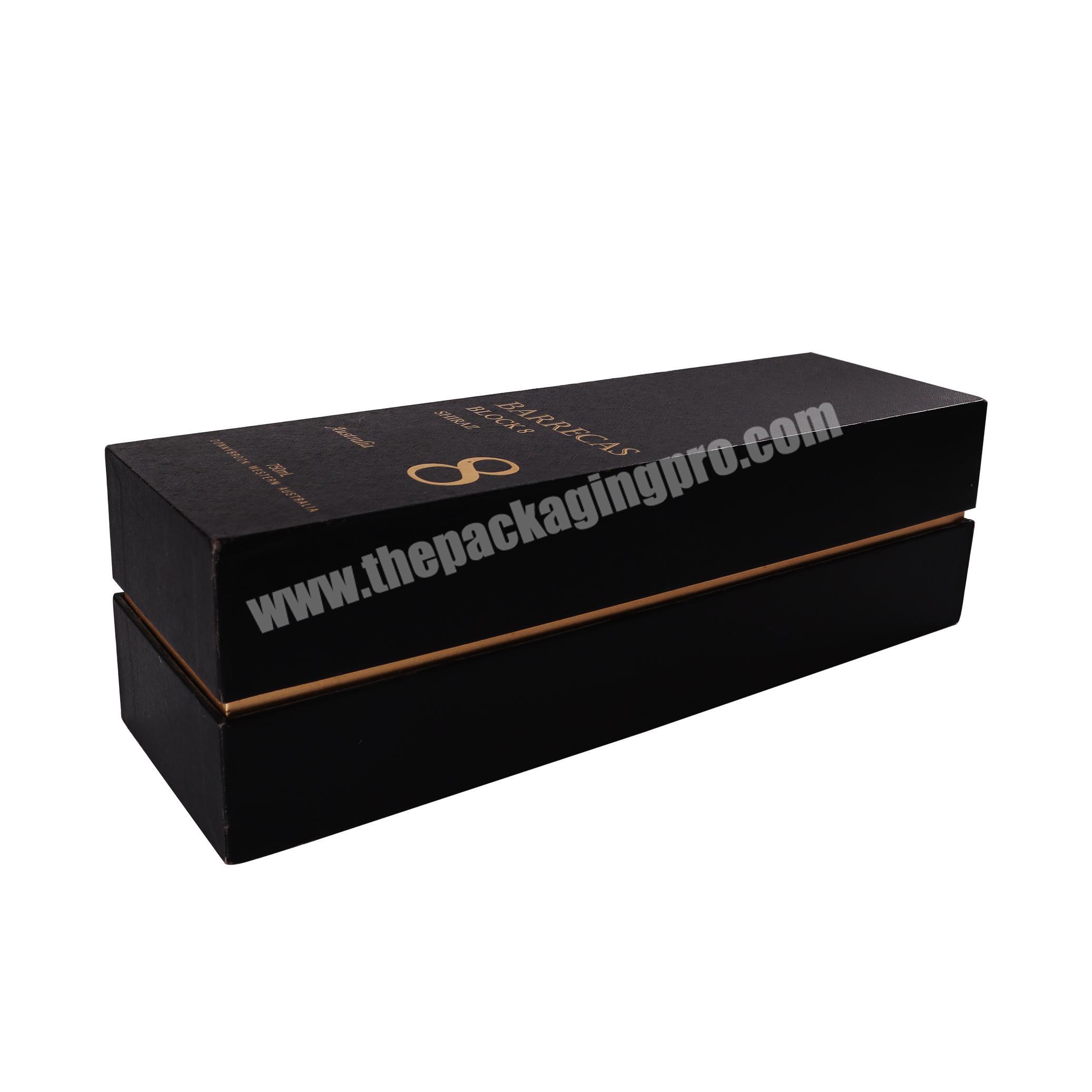 Luxury Custom Packaging Recycle Cardboard Paper Gold Bottle Champagne Wine Box