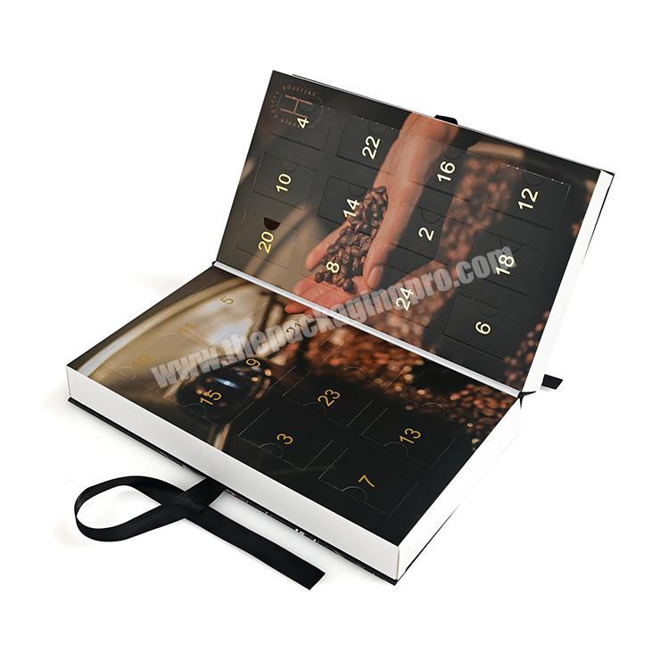 Luxury Customized Advent Calendar Cardboard Box With 24 Small Card Boxes