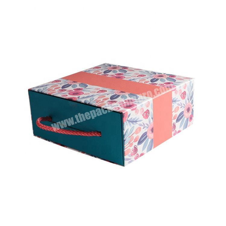 Luxury Folding Gift Paper Packaging Custom Cardboard Foldable Rigid Box with Handle