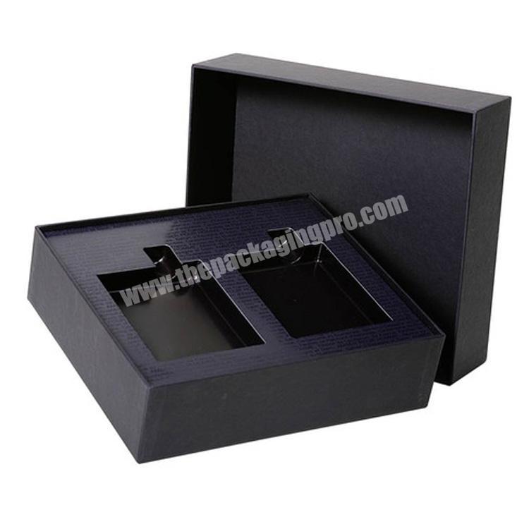 Luxury Machine Made Black Two Piece Perfume Box Custom