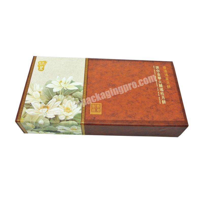 Luxury Nice Love Chocolate Moon Cake Pie Cardboard Brown Packaging Box
