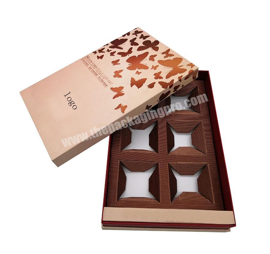 Luxury Printing Cardboard Lin And Base Paper Tray Insert Chocolate Gift Box