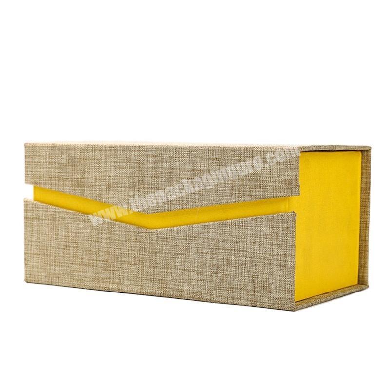 Luxury Rigid Cardboard Usb Photo Packaging Magnetic Gift Box Bespoke Custom Printing Paper Linen Gift Box