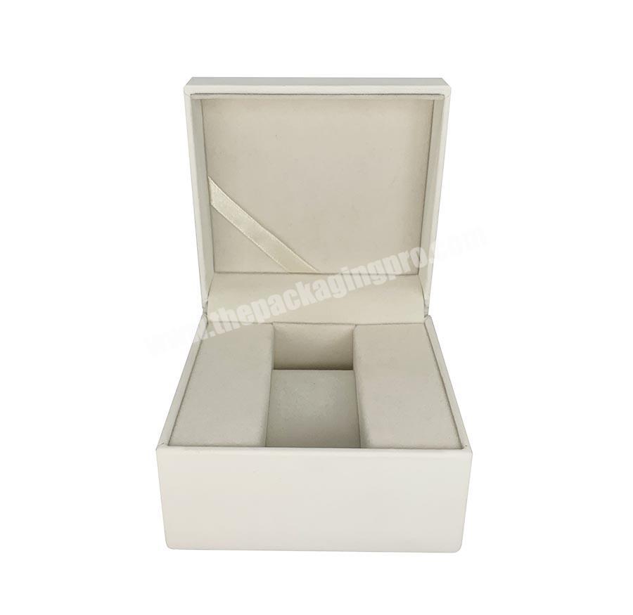 Luxury White PU Leather Watch Box Custom Logo