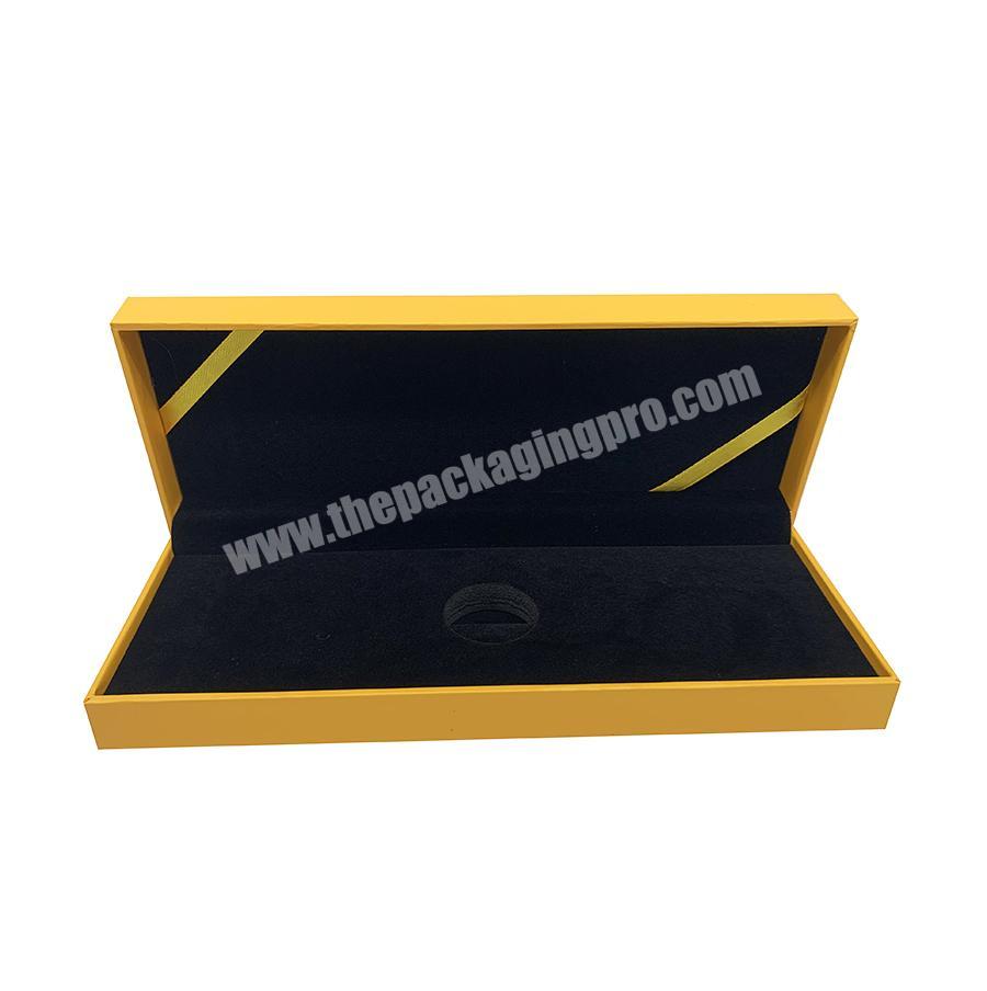 Luxury Yellow Leatherette Badge Commemorative Coins Box