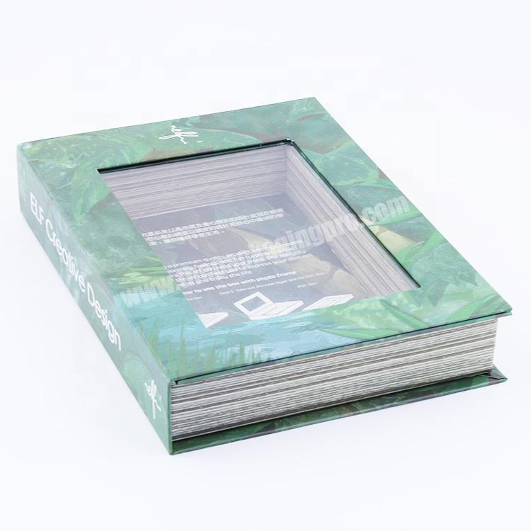Magnetic Packaging Cardboard Paper Carton Custom Clamshell Fake Book Storage Box