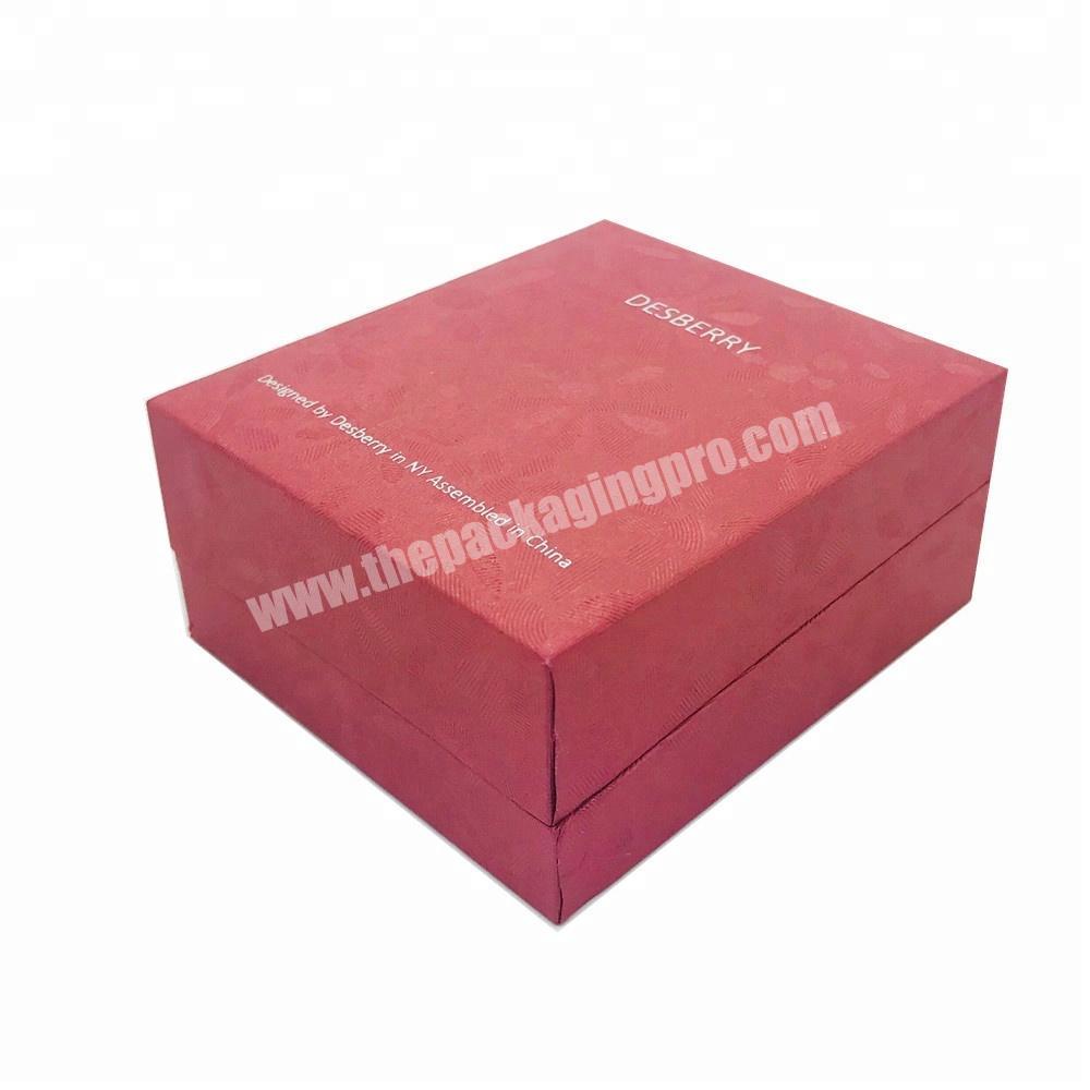 Magnetic small leather empty custom made plastic ring bracelet jewelry cardboard packaging box