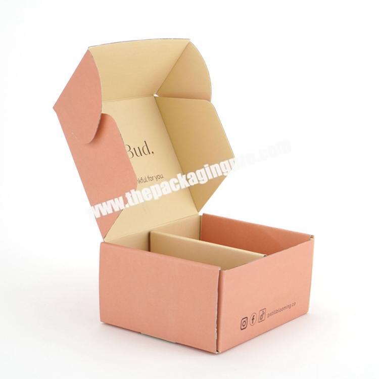 Eco friendly 2 sets soap gift cardboard carton box packing nude pink color paper mailer with custom logo