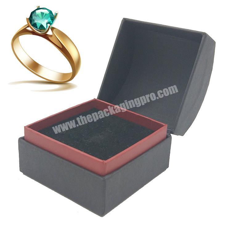Manufacturers China Custom Printed Paper Luxury Packaging Velvet Ring Folding Black Jewelry Box