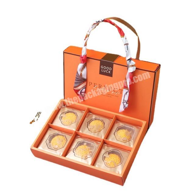 Moon Cake Paper Box Custom Square Luxury Mooncakes Gift Box Packaging