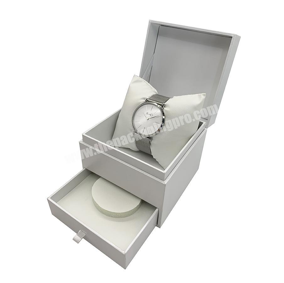 New Design White Cardboard Bracelet Watch Box Case Watch And Bracelet Women With Bob Watch Jewelry Box Packaging