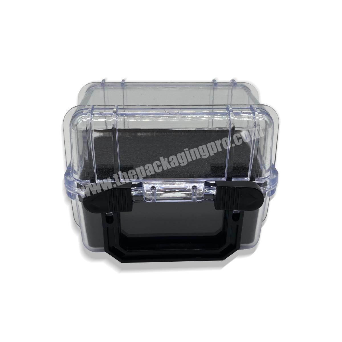 New Trends Black Bottom Plastic Watch Box High Quality cuboid Storage Box