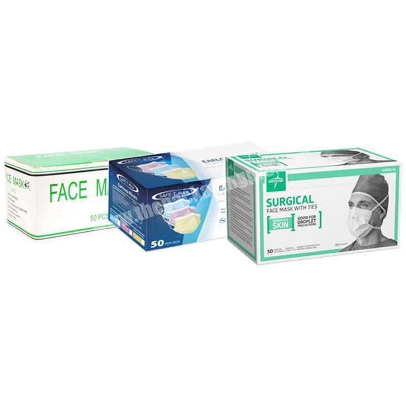 Paper Packaging Custom Printed Cardboard Sheet Gauze Respiratory Face Mask Packing Box