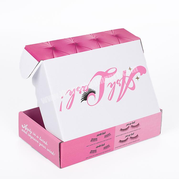 Pink Eyelash Packaging Box Shipping Boxes Cosmetic Packaging Eyelash Box Packaging