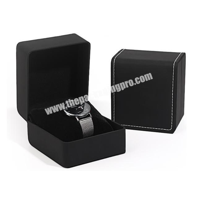 Portable Jewellery Black Box Packaging Organizer Pu And Velvet Emerald Leather Jewelry Boxes For Ring Necklace