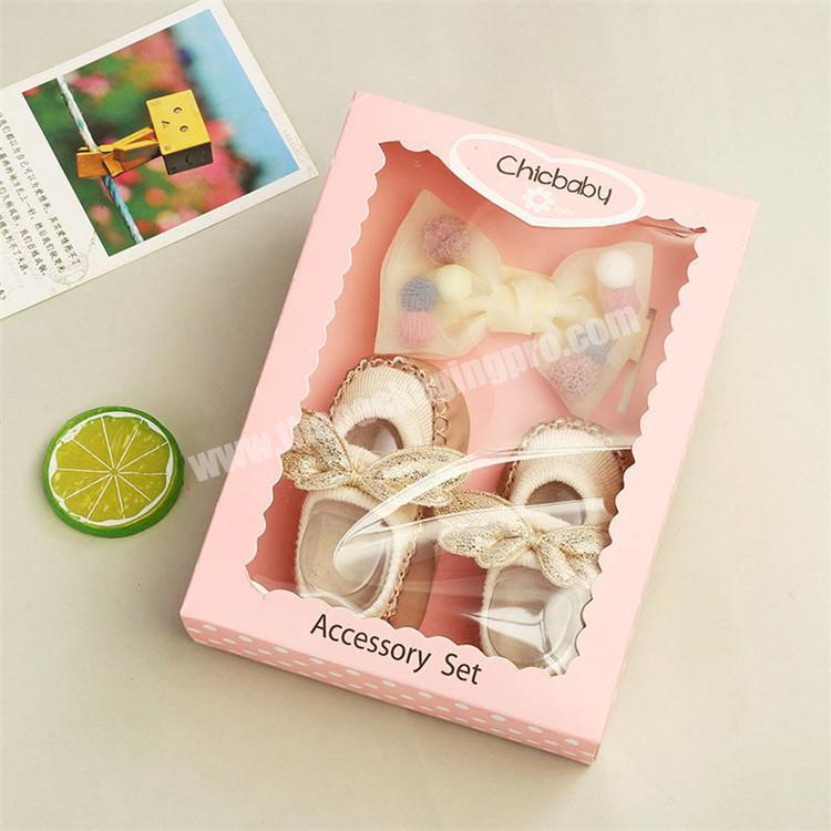 Print Clear Design Folding Baby Shoe Box Packaging