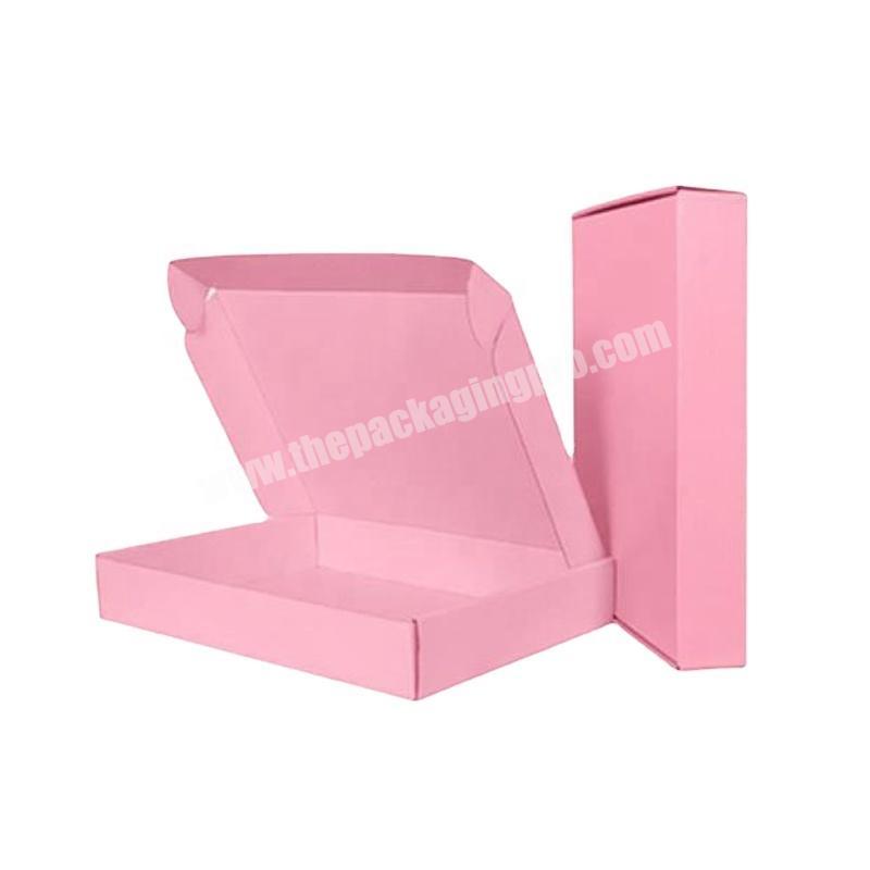 Ready to Ship Pink Corrugated Boxes Recyclable Custom Printed Package Mailer Shipping Carton Box for Clothes